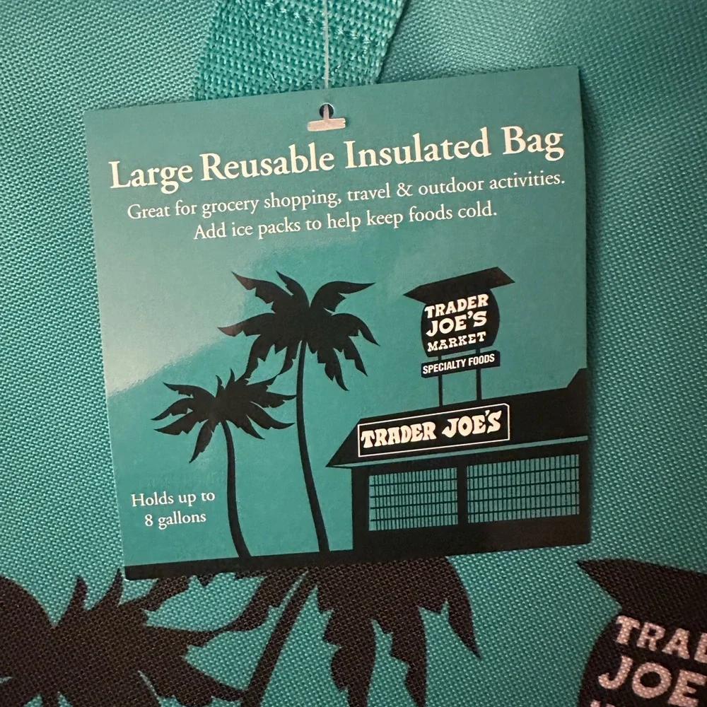 Teal Trader Joe’s Insulated Bag NWT - Picture 4 of 5